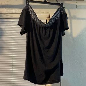 Off the shoulder silver metallic Old Navy Top